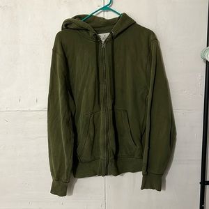 Green champion jacket medium zip up